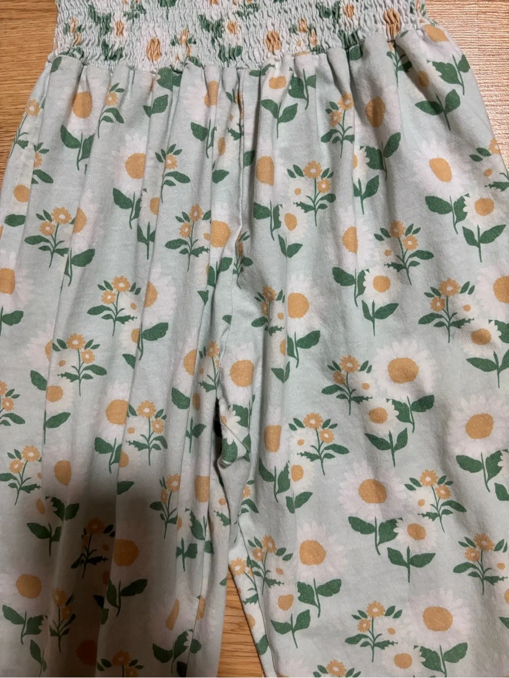 “Sweet Honey” smocked romper size 6 (Read Description)